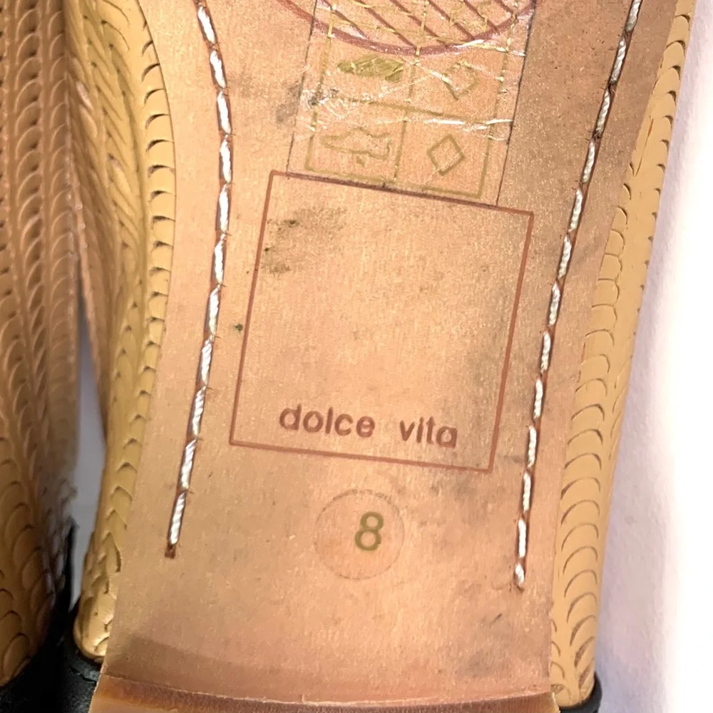 Dolce Vita Baca Fish-Scale Ballet Flats Tan Black Pink - Picture 7 of 9